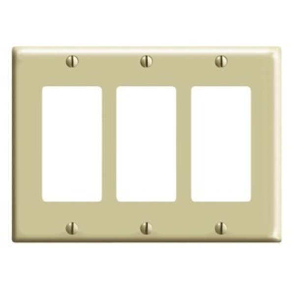 Leviton Wallplates Mid Nyl 3G Decr-I PJ263-I